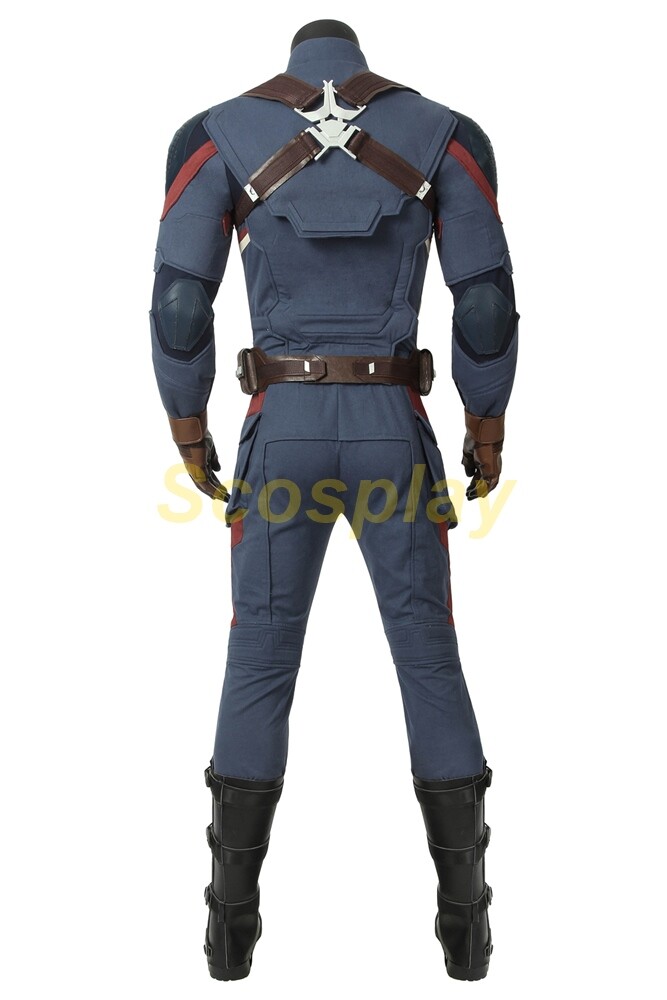 The Captain America Cosplay Suit Costume Avengers 4 Endgame Outfit Set Halloween