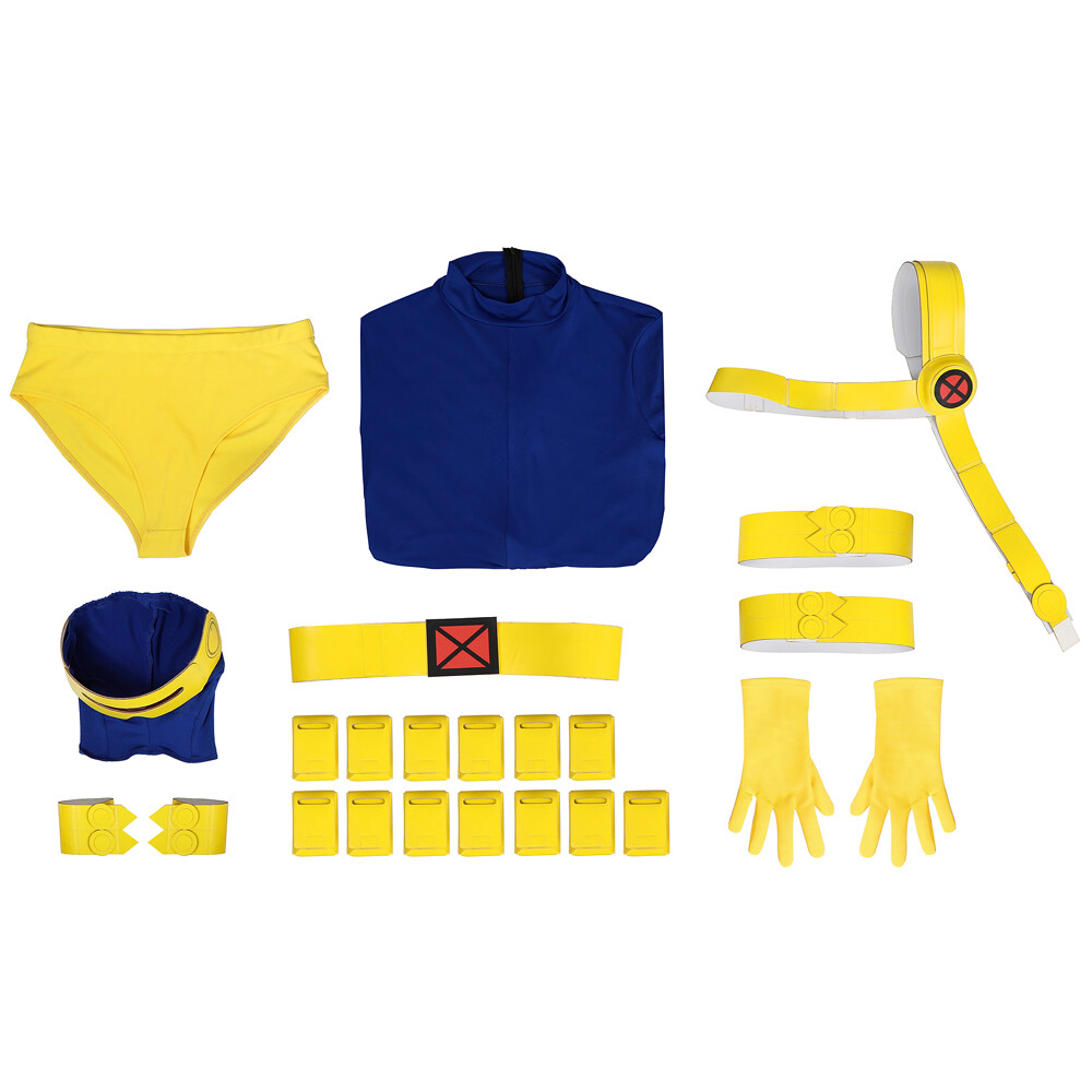 X-men ’97 Cyclops Cosplay Costume Accessories Jumpsuit With Belts Halloween