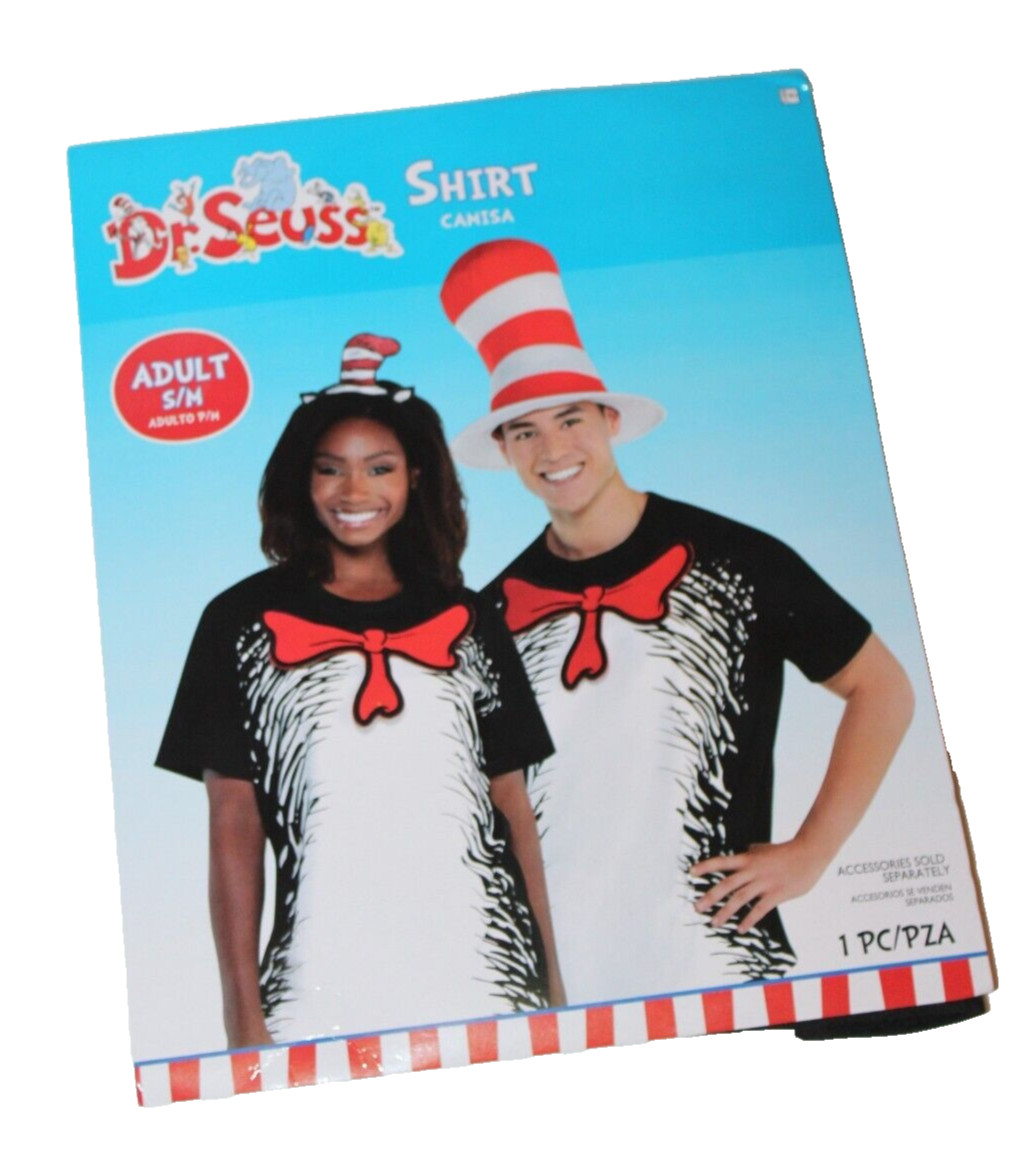 Dr. Seuss Unisex Short Sleeve Top Shirt Adult Costume S/M