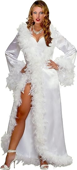 Vintage Look Hollywood Marabou Robe costume stage actress woman glamour retro