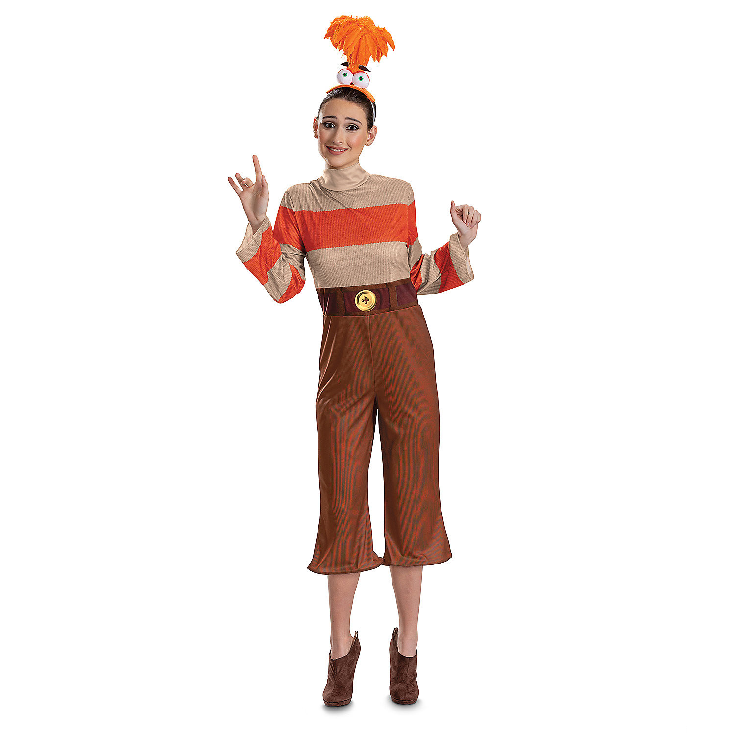 Women’s Deluxe Pixar Inside Out 2 Orange Anxiety Costume – Disguise L 12-14
