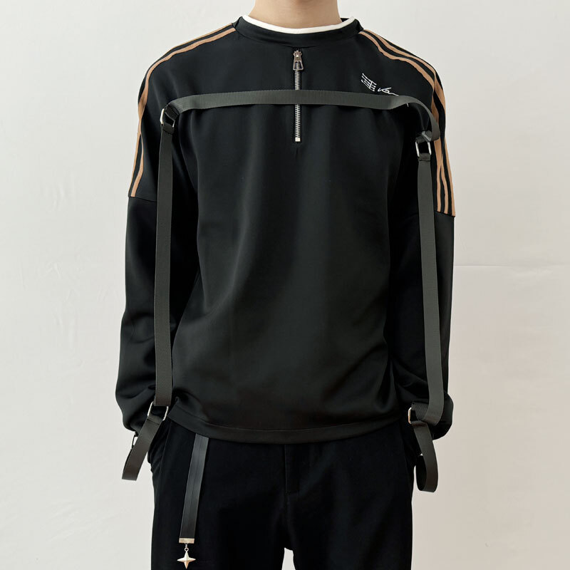 Love and Deep Space Caleb Daily Hoodie Pullover Black Sweatshirt Skirt Belt