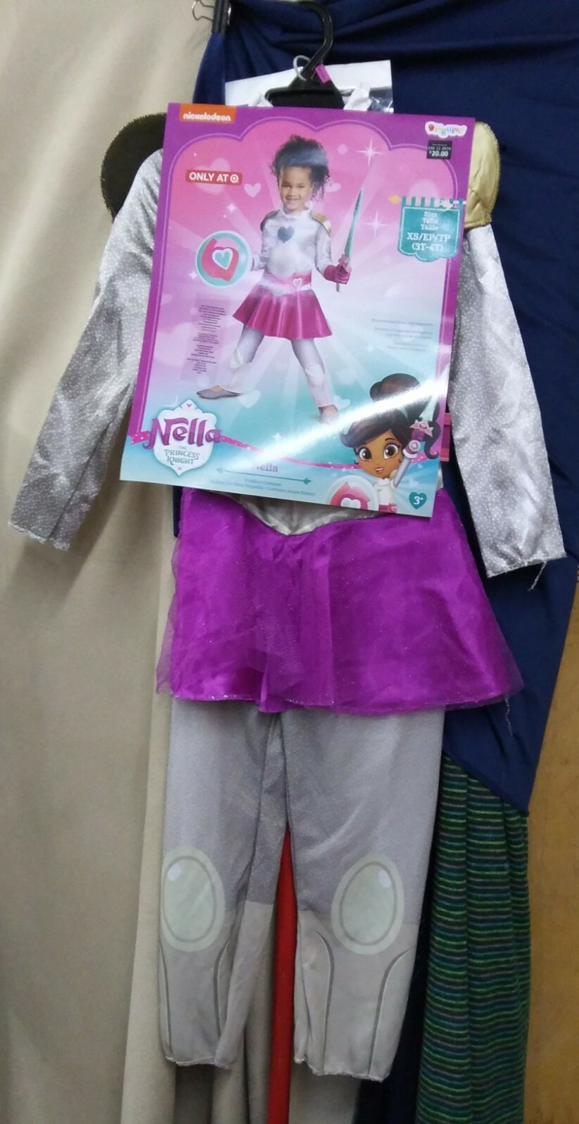 💗 Nickelodeon NELLA Princess Toddler Costume Size XS 3T – 4T Brand New