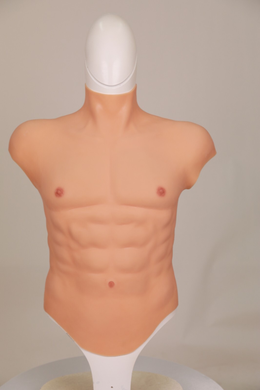 Silicone Muscle Chest Realistic BodySuit Male Fake Breast Plate Costume Cosplay