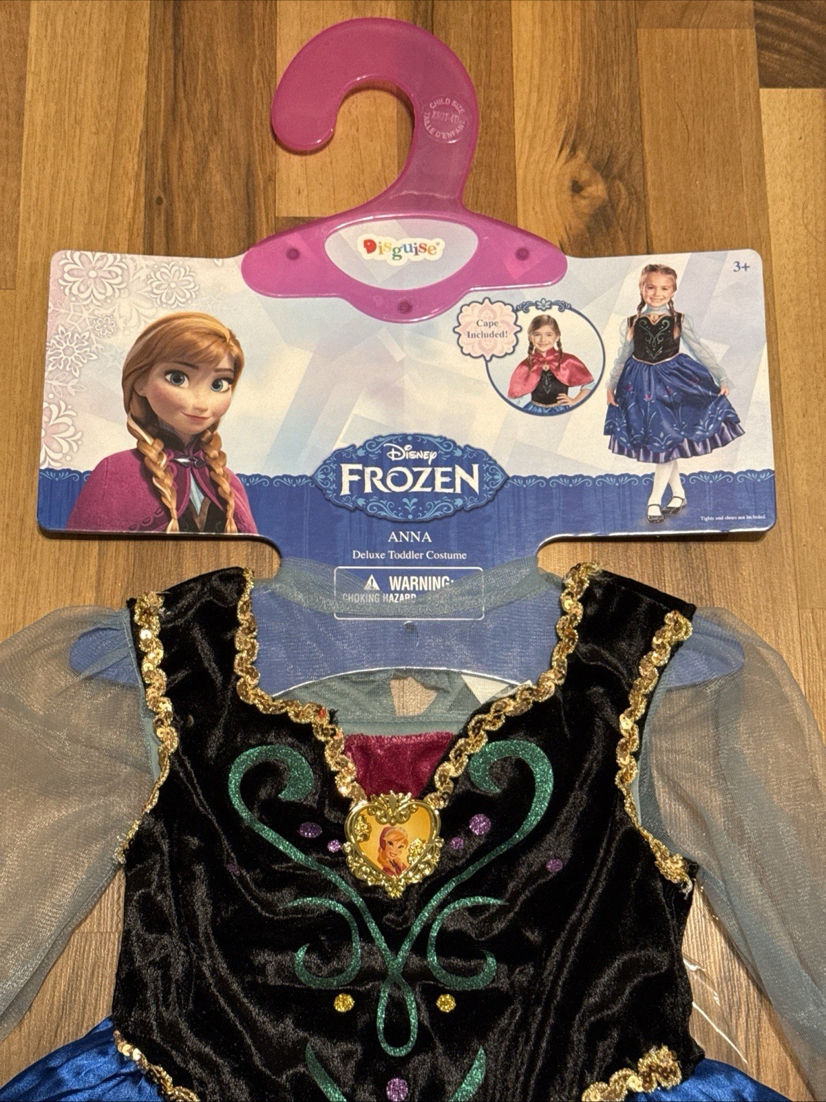 Disguise Deluxe (XS 3T/4T) Toddler Disney Frozen ANNA Costume, Cape Included