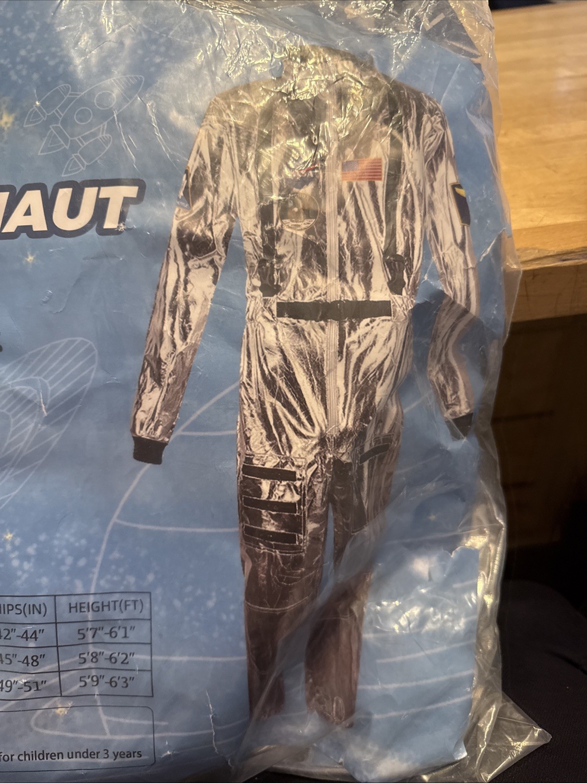 Spooky Stranger Extra Large Astronaut Costume Silver