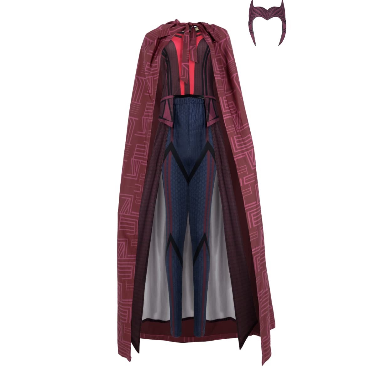 Xpsivponi Women’s Cosplay Costume Witch Costume Cloak Tops Pants with Headpiece