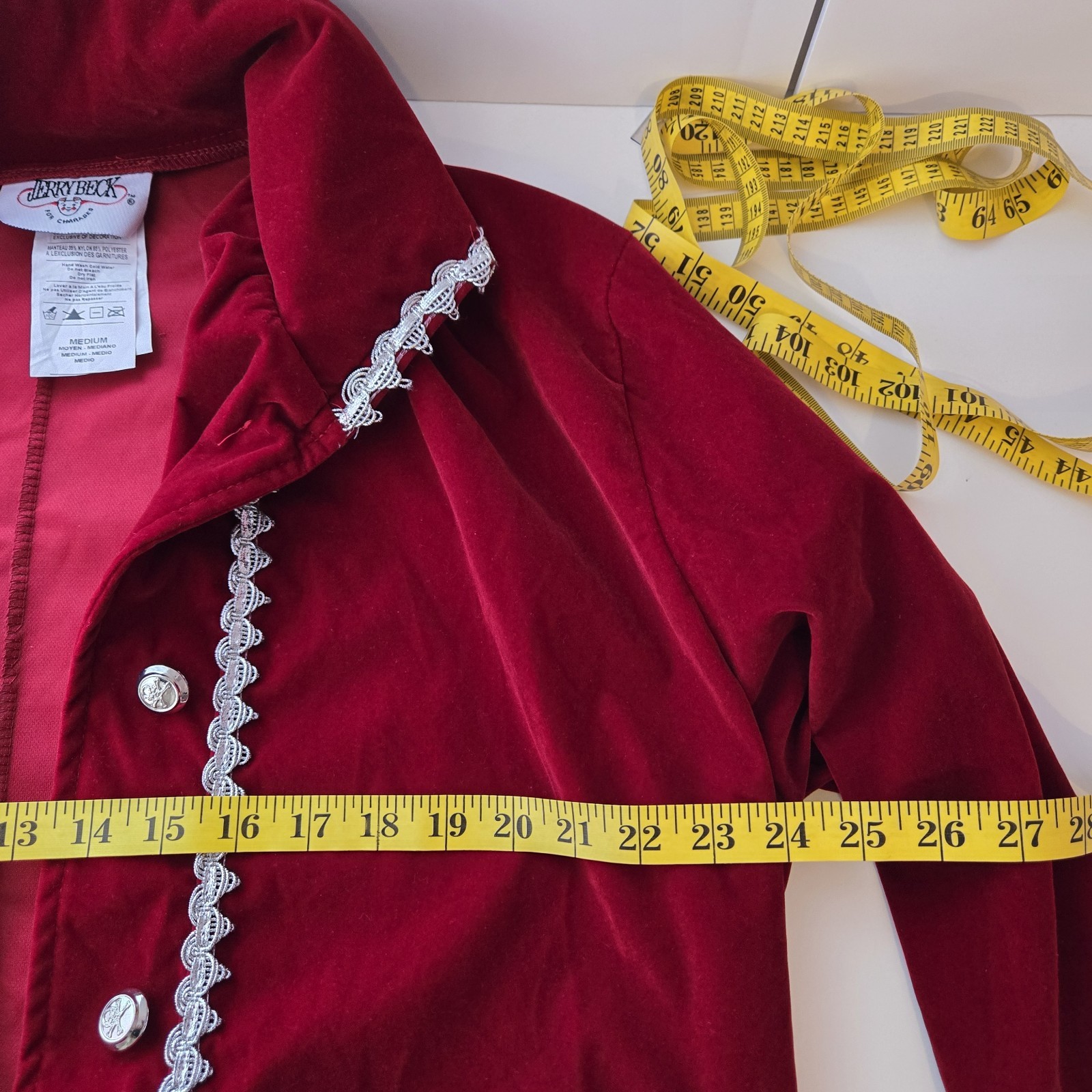 Jerry Beck For Charades Red Velvet Pirate Long Coat Mens Size M Renfaire Unisex