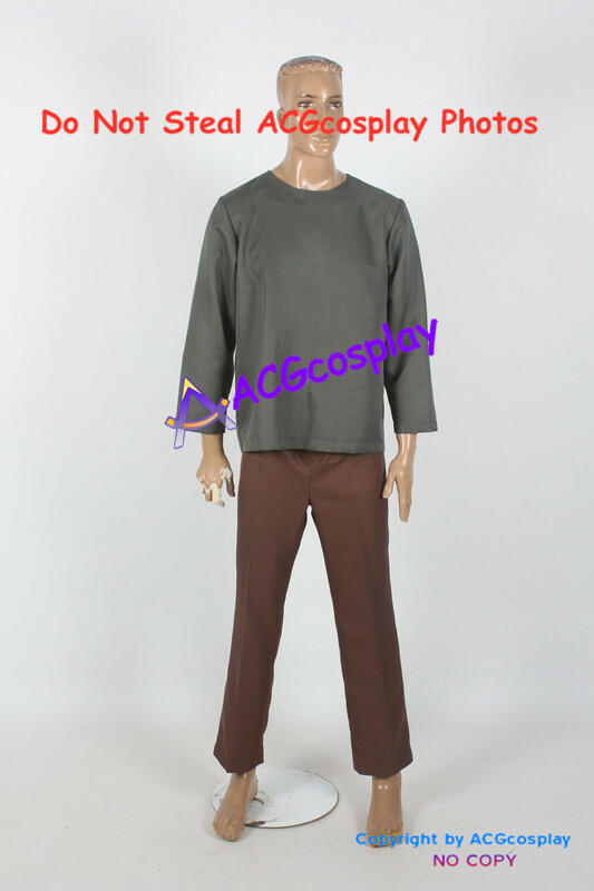 Brown and dark grey version Warlock Cosplay Costume include belts and bags