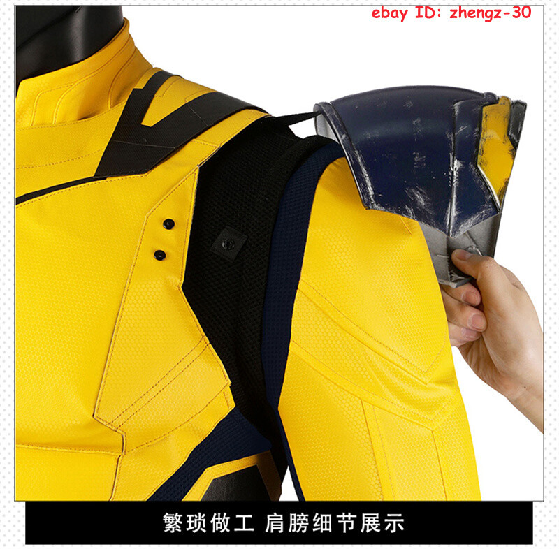2024 New Deadpool & Wolverine Jumpsuit Outfit Cosplay Halloween Costume Full Set