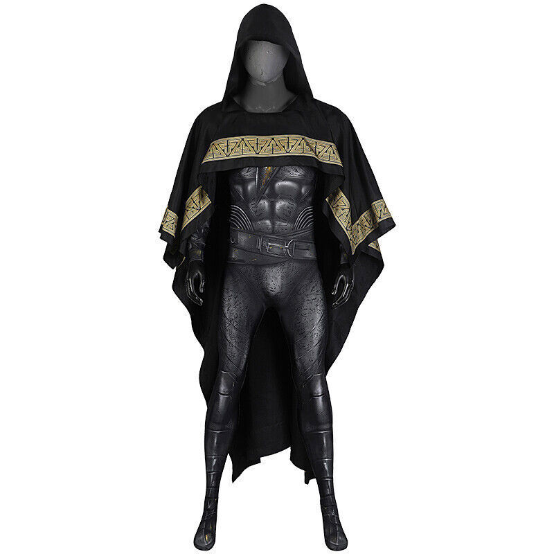 Movie Teth Adam Black Bodysuit Zentai Tight Jumpsuit Halloween Cosplay Costume
