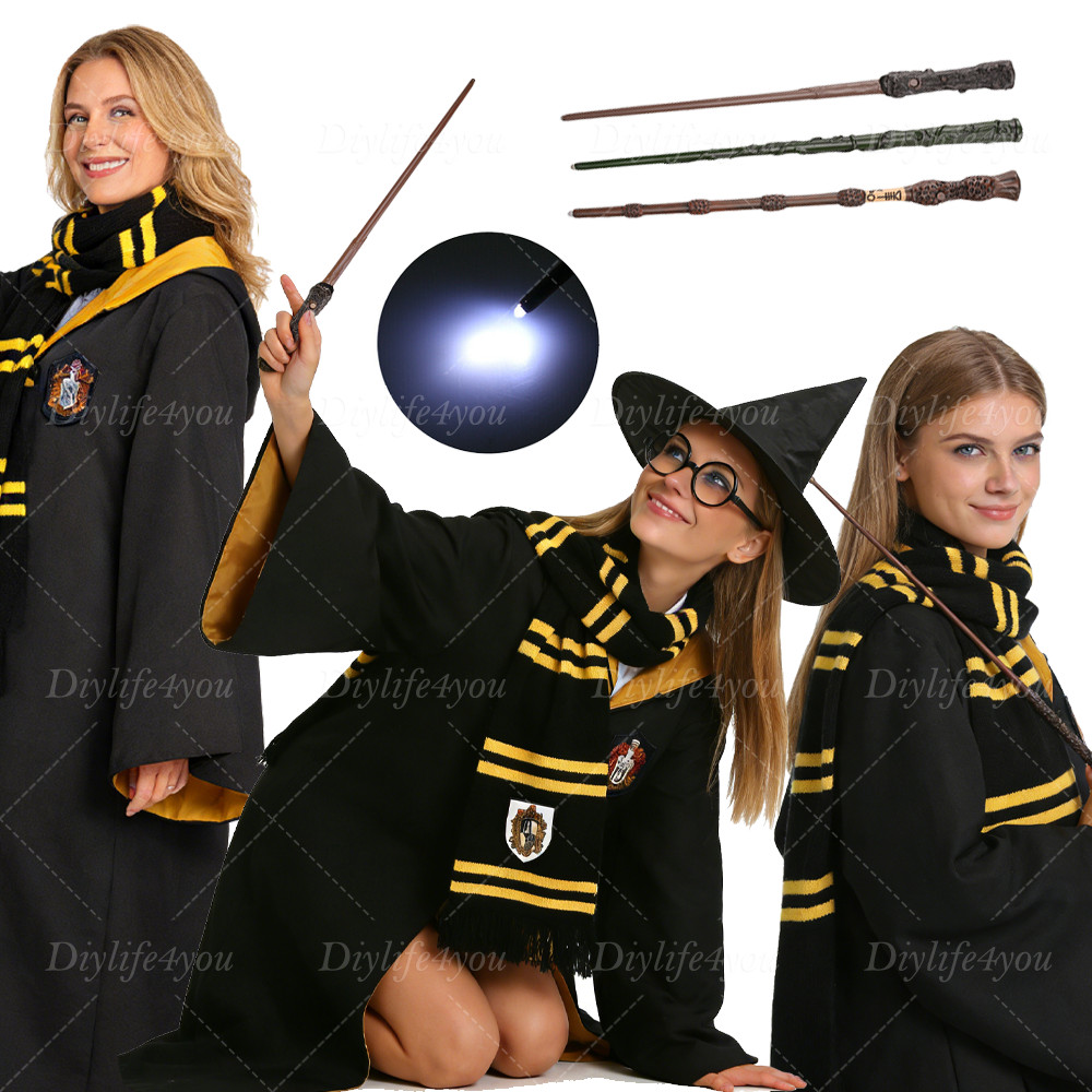 Harry Potter Children Adult Robe Tie Cloak Gryffindor Slytherin Cosplay Costume