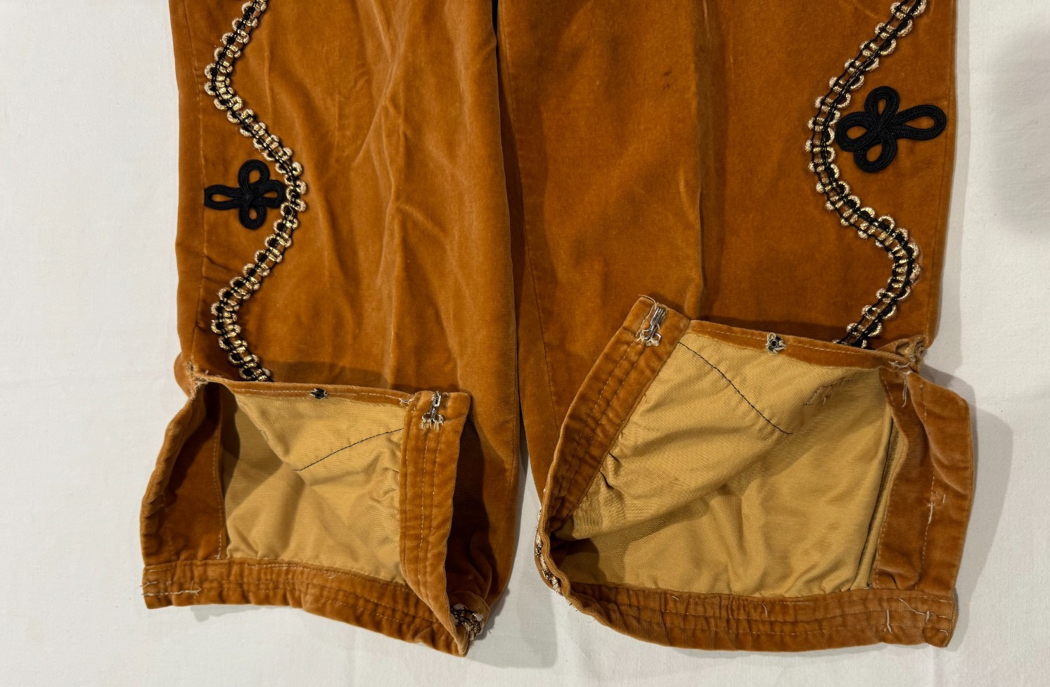 Velvet Unisex Festival Pants Brocade Trim 32 Waist Knickerbockers Cosplay READ