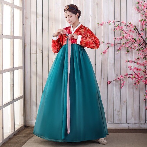 Traditional Korea Hanbok Women Korean Hanbok Dress Elegant Folk Stage Costume