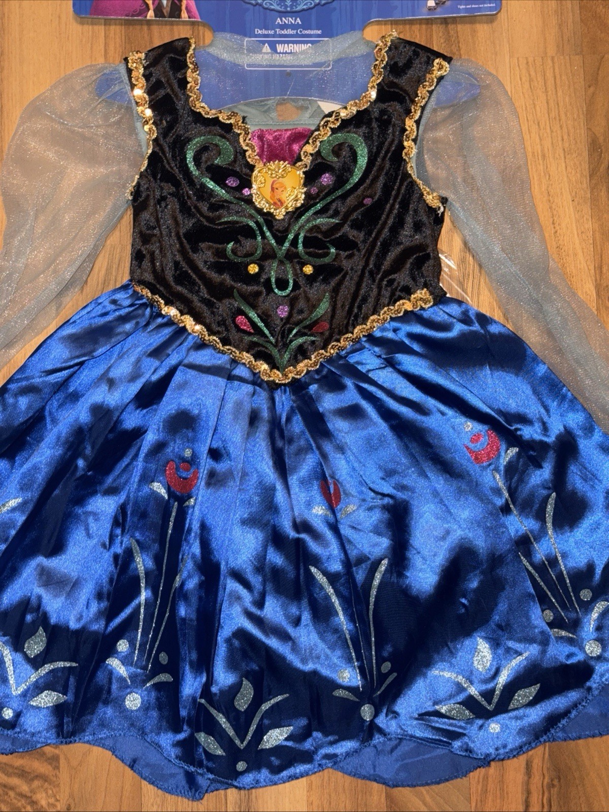 Disguise Deluxe (XS 3T/4T) Toddler Disney Frozen ANNA Costume, Cape Included