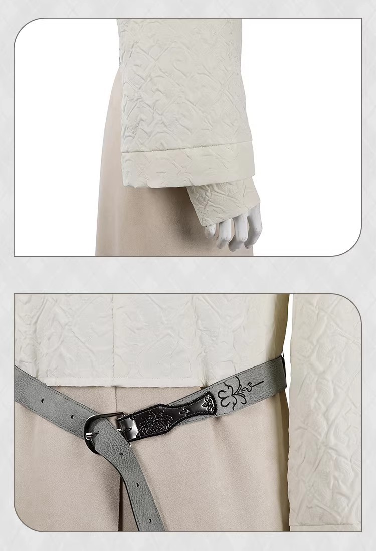 LOTR Gandalf White Costume The Lord of the Rings Wizard Outfit Cosplay Suit Cos