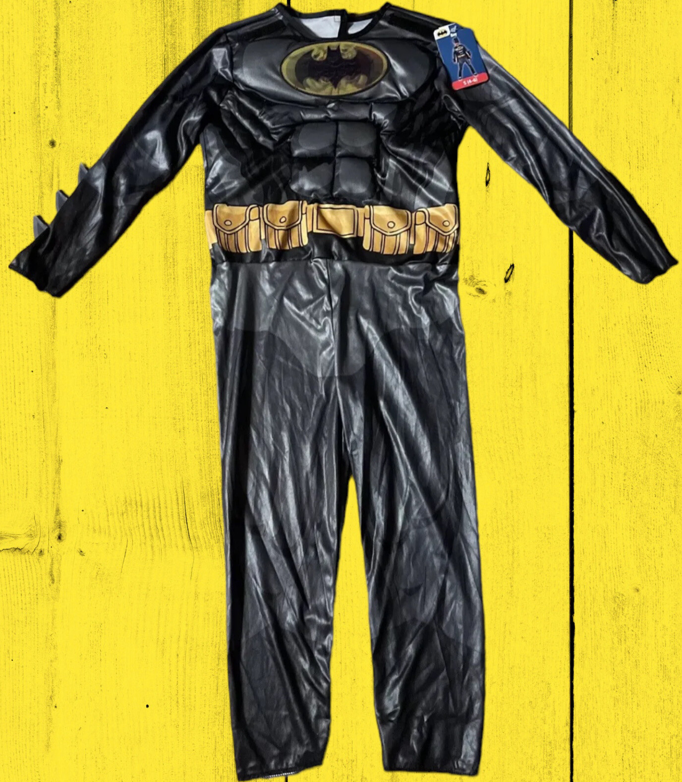 DC BATMAN-S(4-6)Hologram Muscle Jumpsuit-ONLY-NO-Cape Or Mask-Halloween/Costume