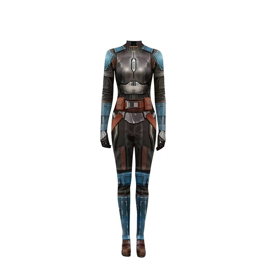 Bo Katan Kryze Cosplay Costume Women’s Jumpsuit Bodysuit Mask