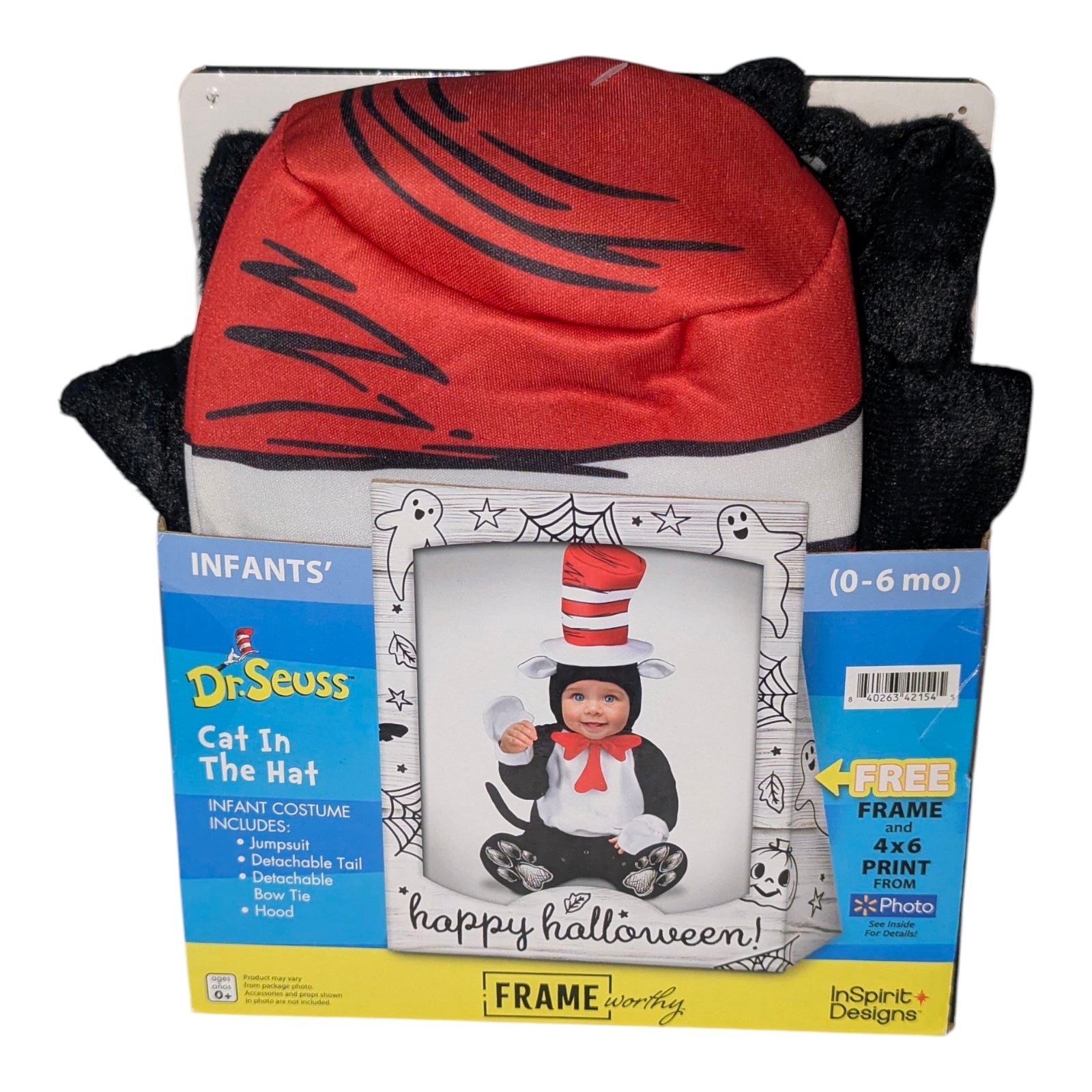 Dr. Seuss Cat In The Hat Infants’ Halloween Costume (0-6 mo) Brand New with Tags