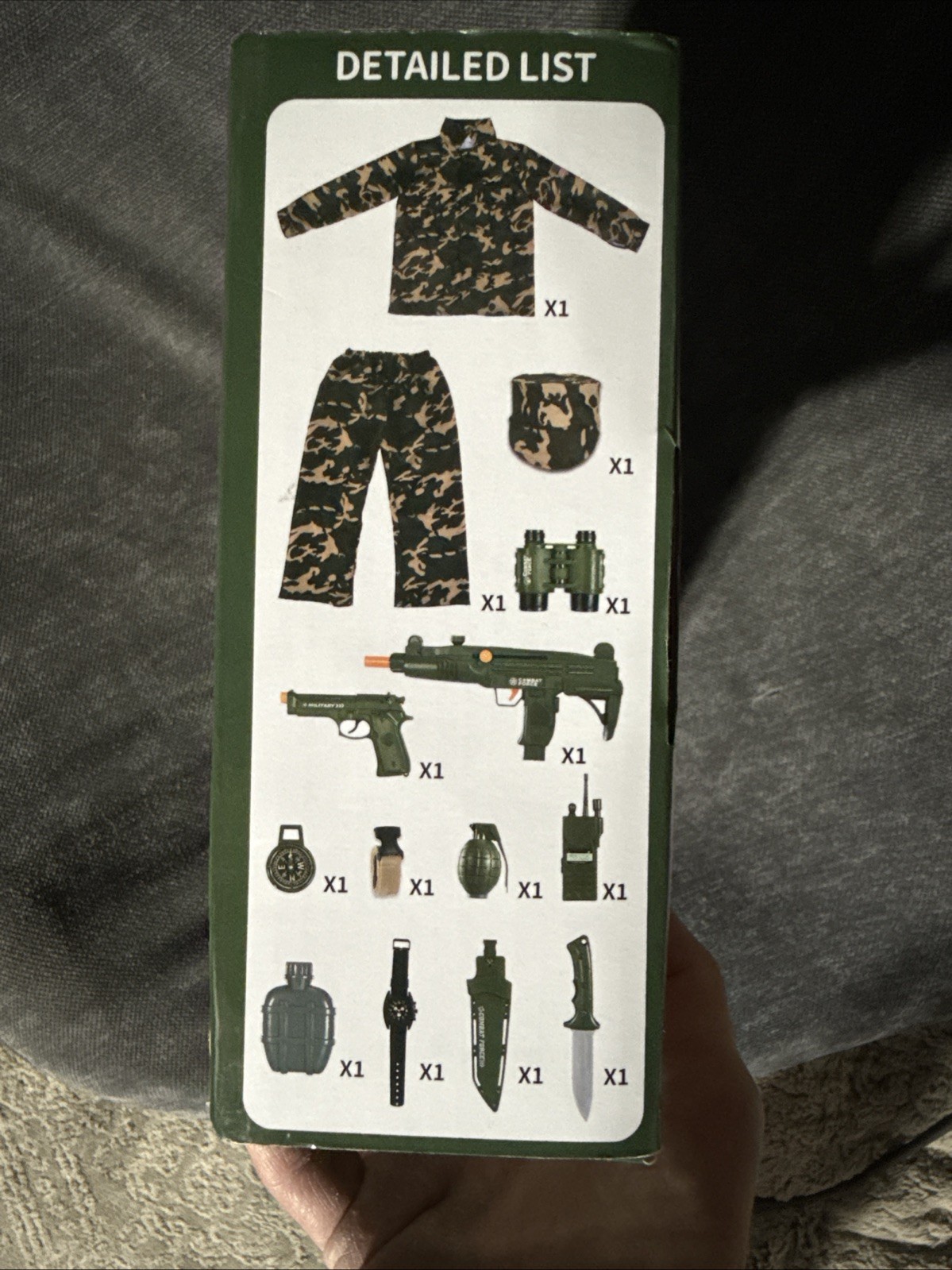 Kids Army Costume Complete military equipment 3+ Large Item No. KN549 L