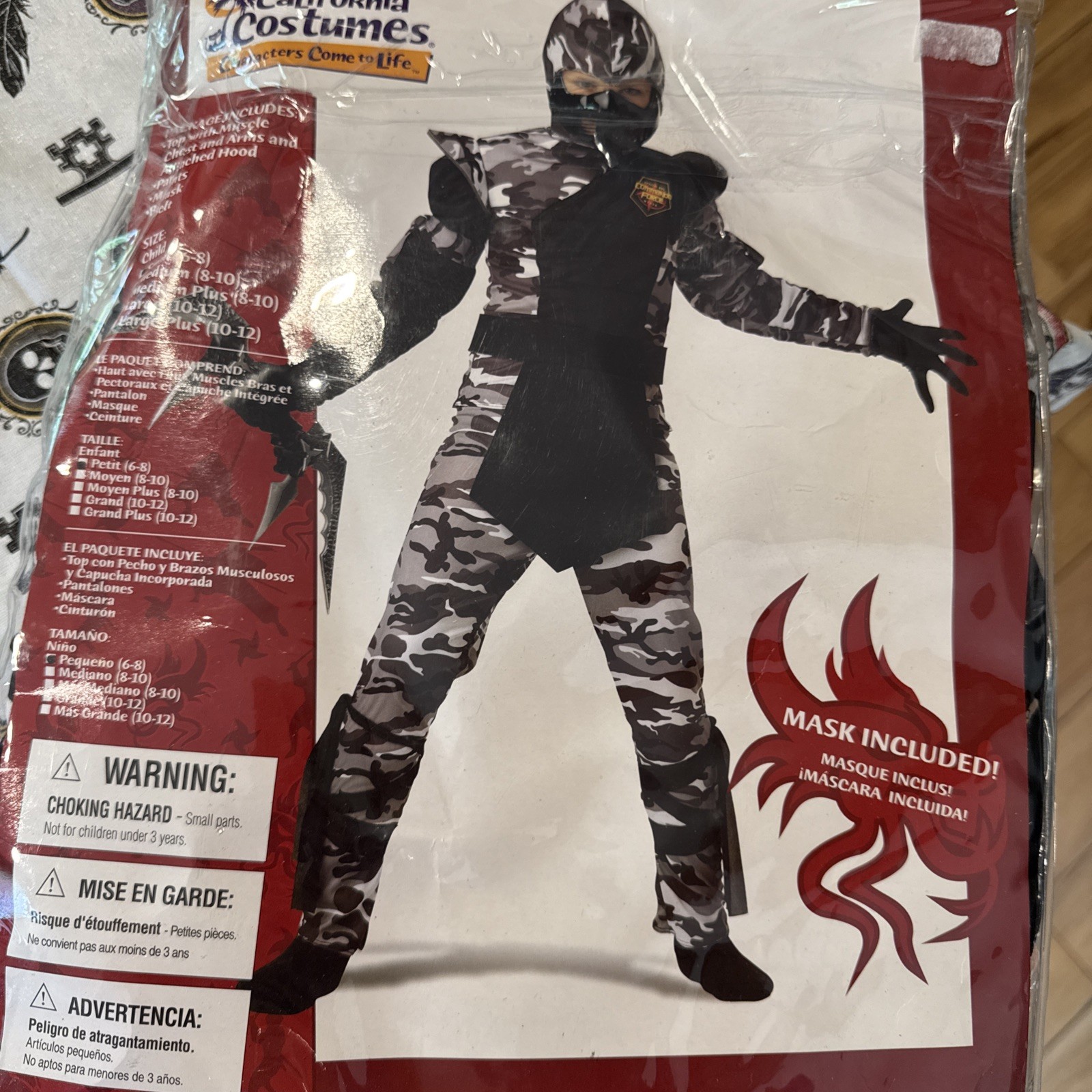 COSTUME -ARTIC FORCES NINJA – Cosplay, Halloween, Everyday Fun. Size SMALL (6/8)