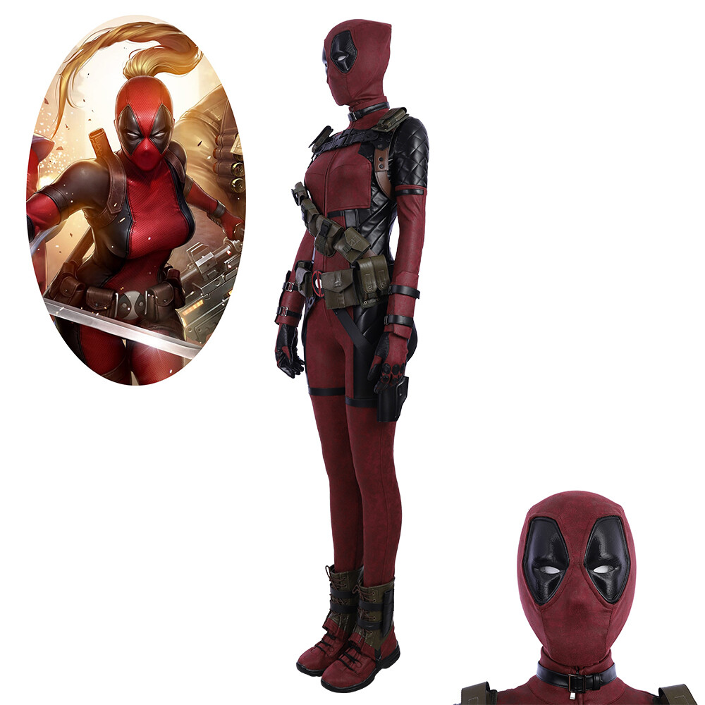 Ladypool Costume Deadpool cosplay suit fullset