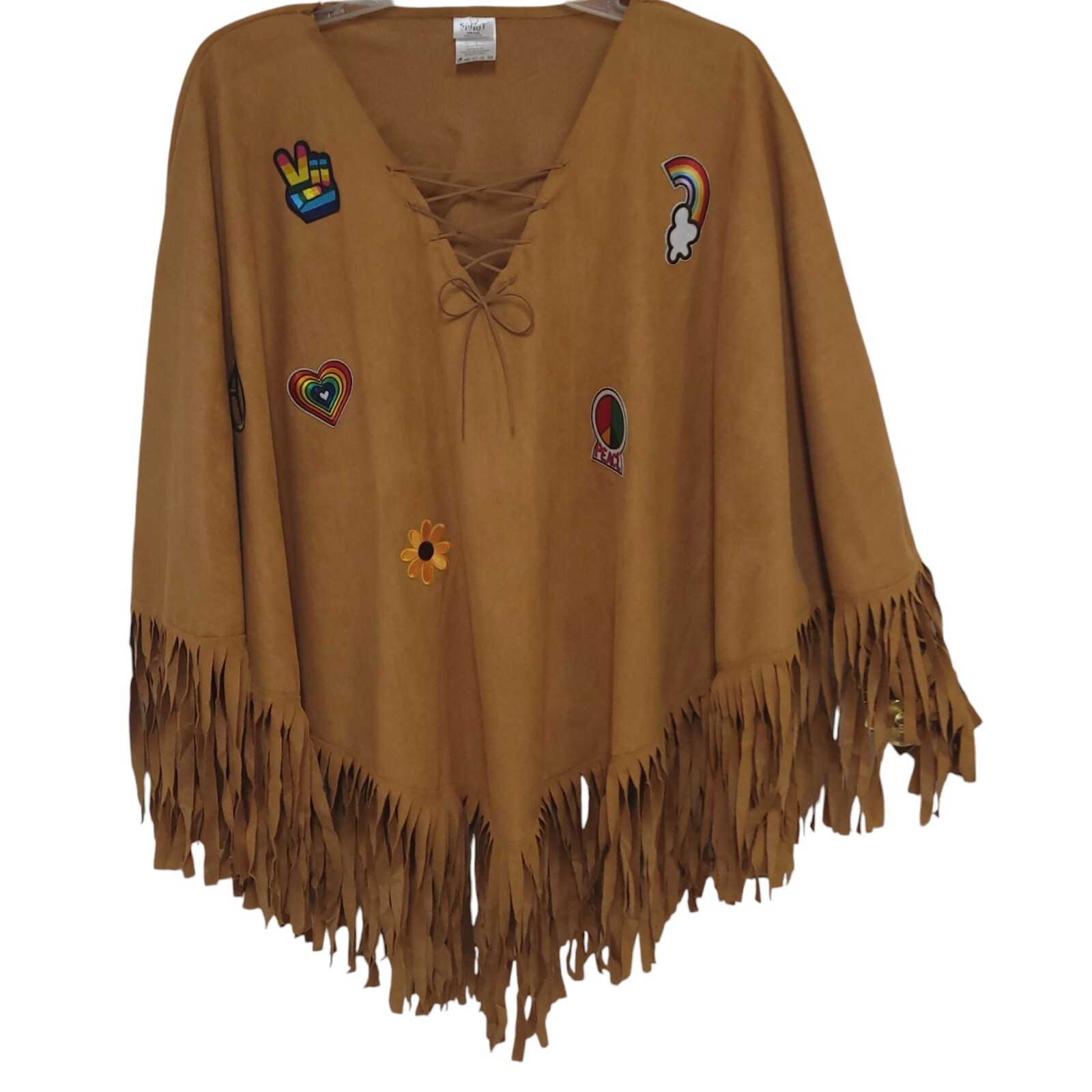 Spirit Adult Free Spirit Babe hippie Halloween costume poncho only