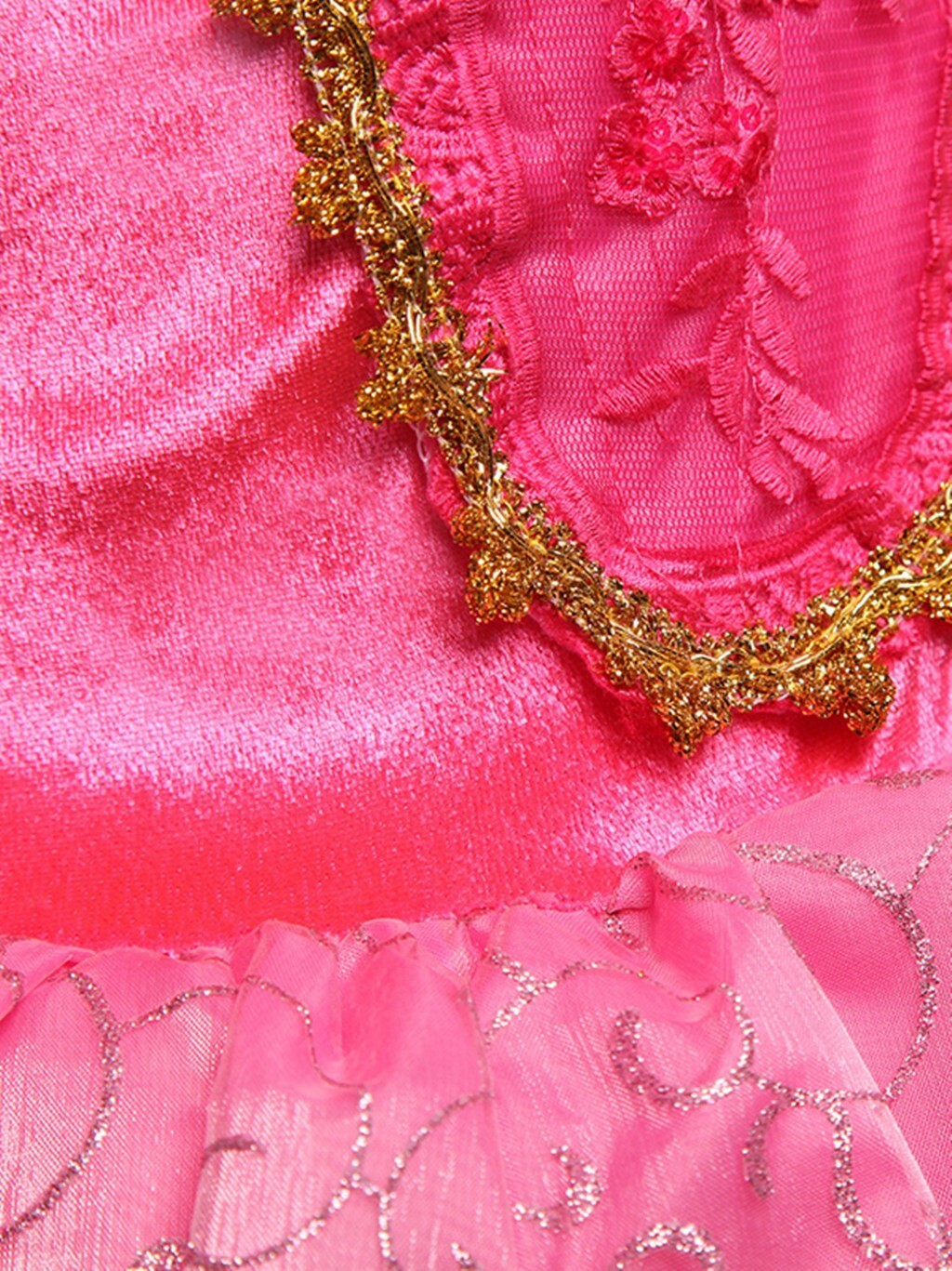 Sleeping Beauty Princess Aurora Costume Party Dress For Girls Pink And Blue Set