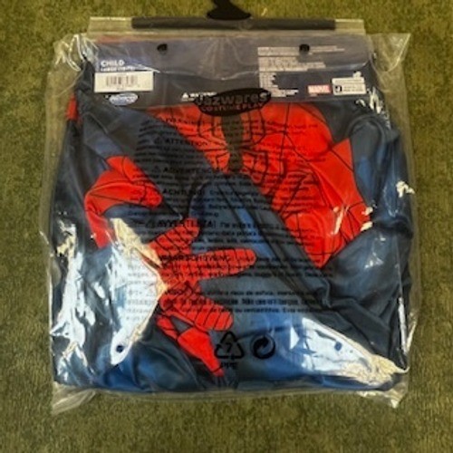 Marvel Spiderman Child Large 10-12 Costume Spandex Zentai Suit Mask Jazwares
