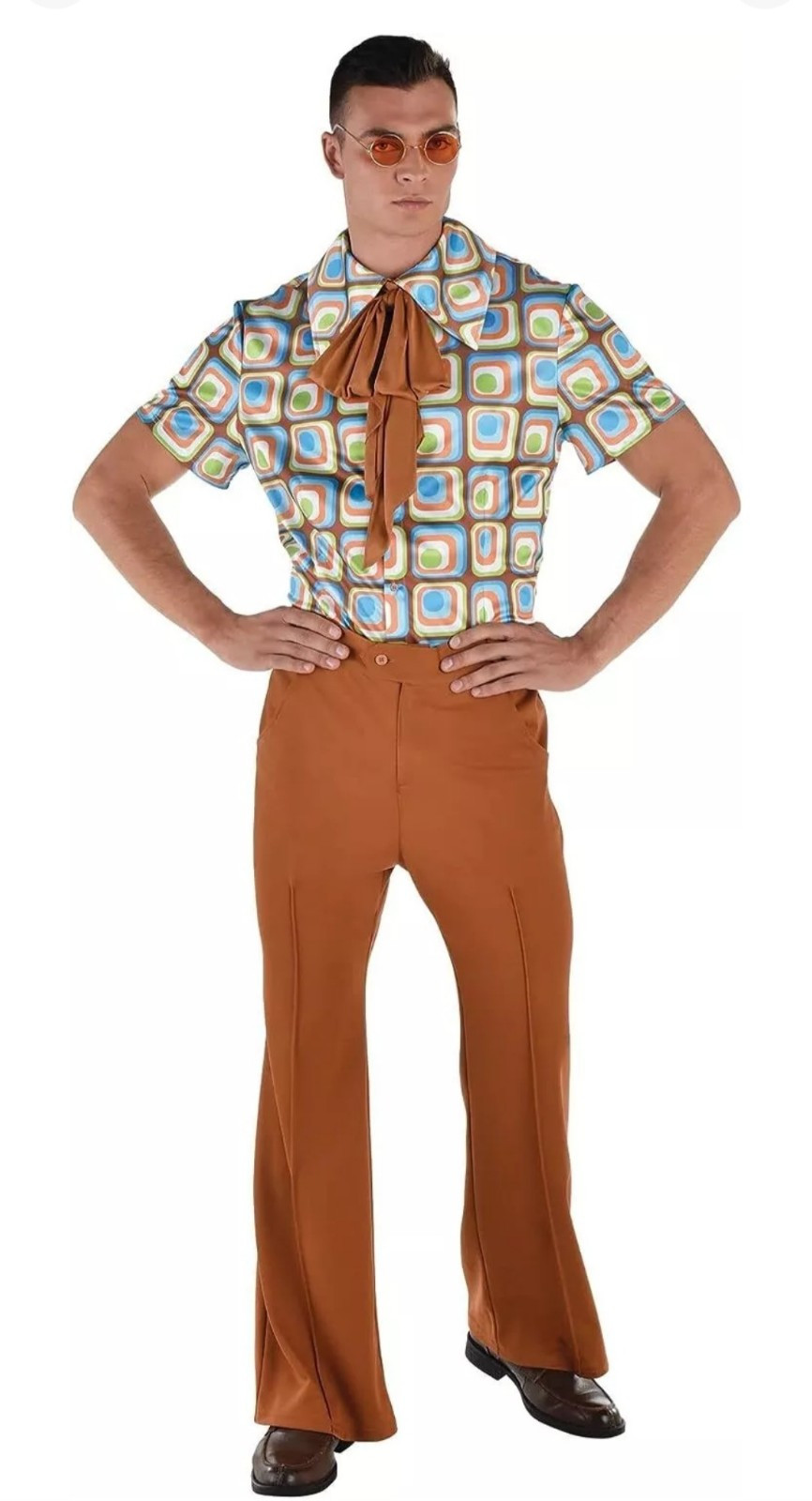 ADULT MEN L/XL 1960’s Costume Kit Retro Halloween Costume BRIGHT COLORS