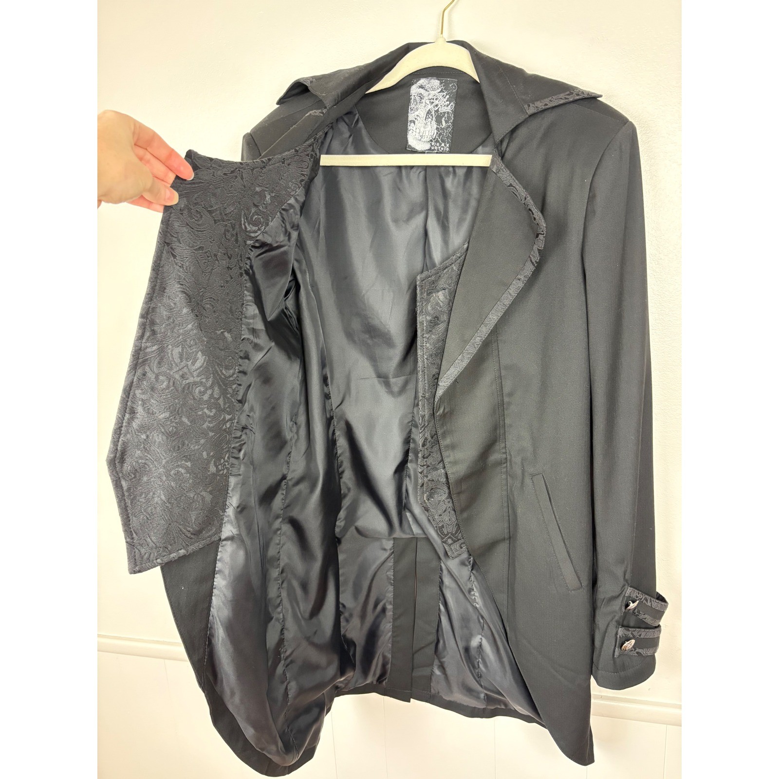 Punk Rave The Draven Men’s Goth Funeral Mourning Jacket Size M Regency Vampire