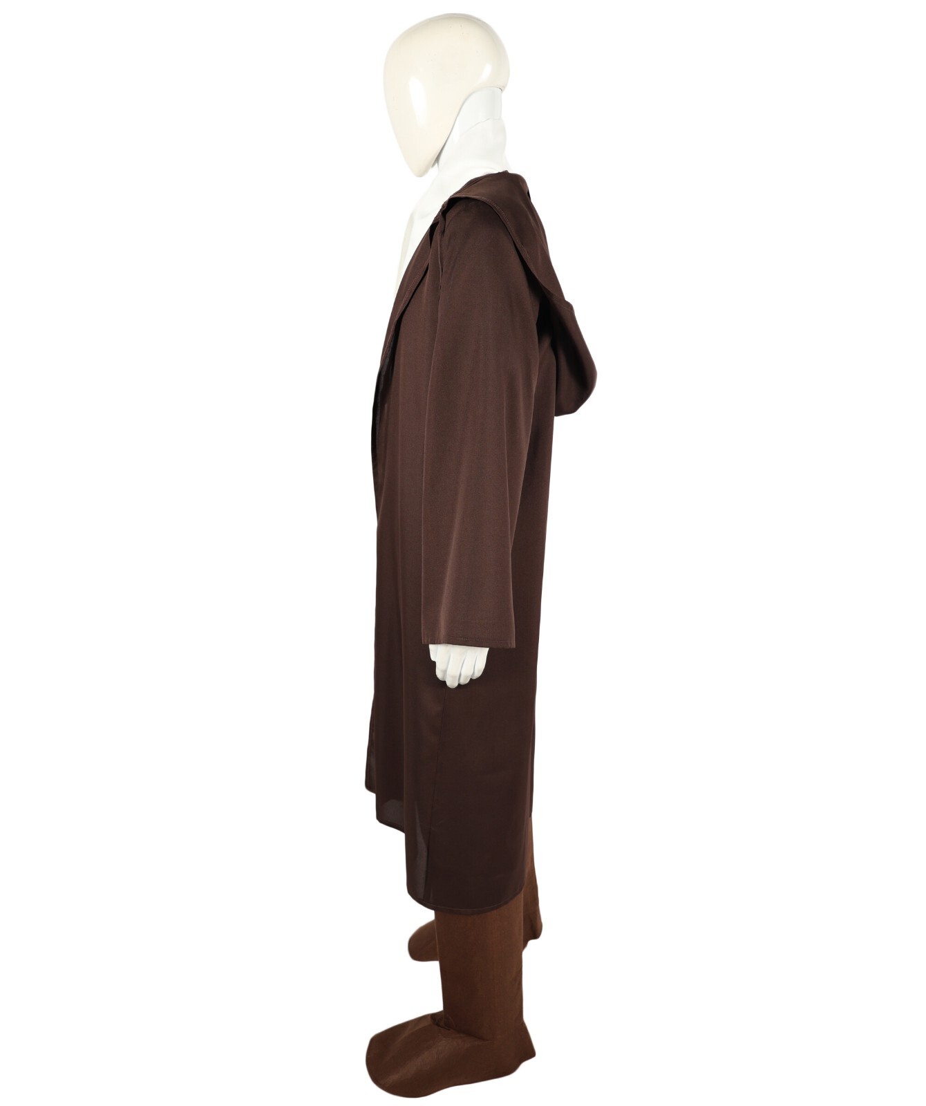 HPO Adult Fancy Dress Dark Brown Hooded knight Tunic Costume, HC-2143