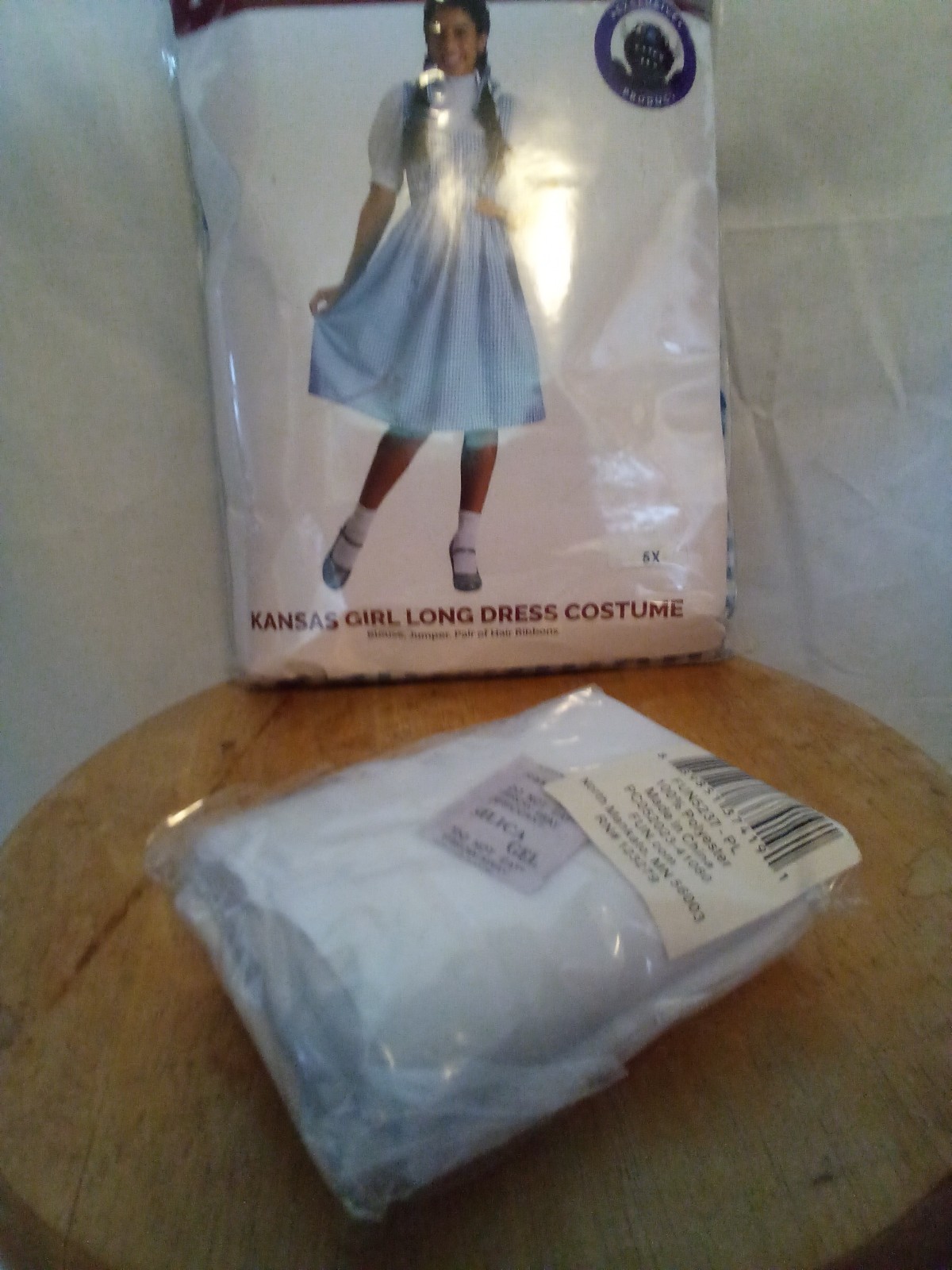 Adult plus size 5x Dorothy Halloween Costume/and Toto in basket