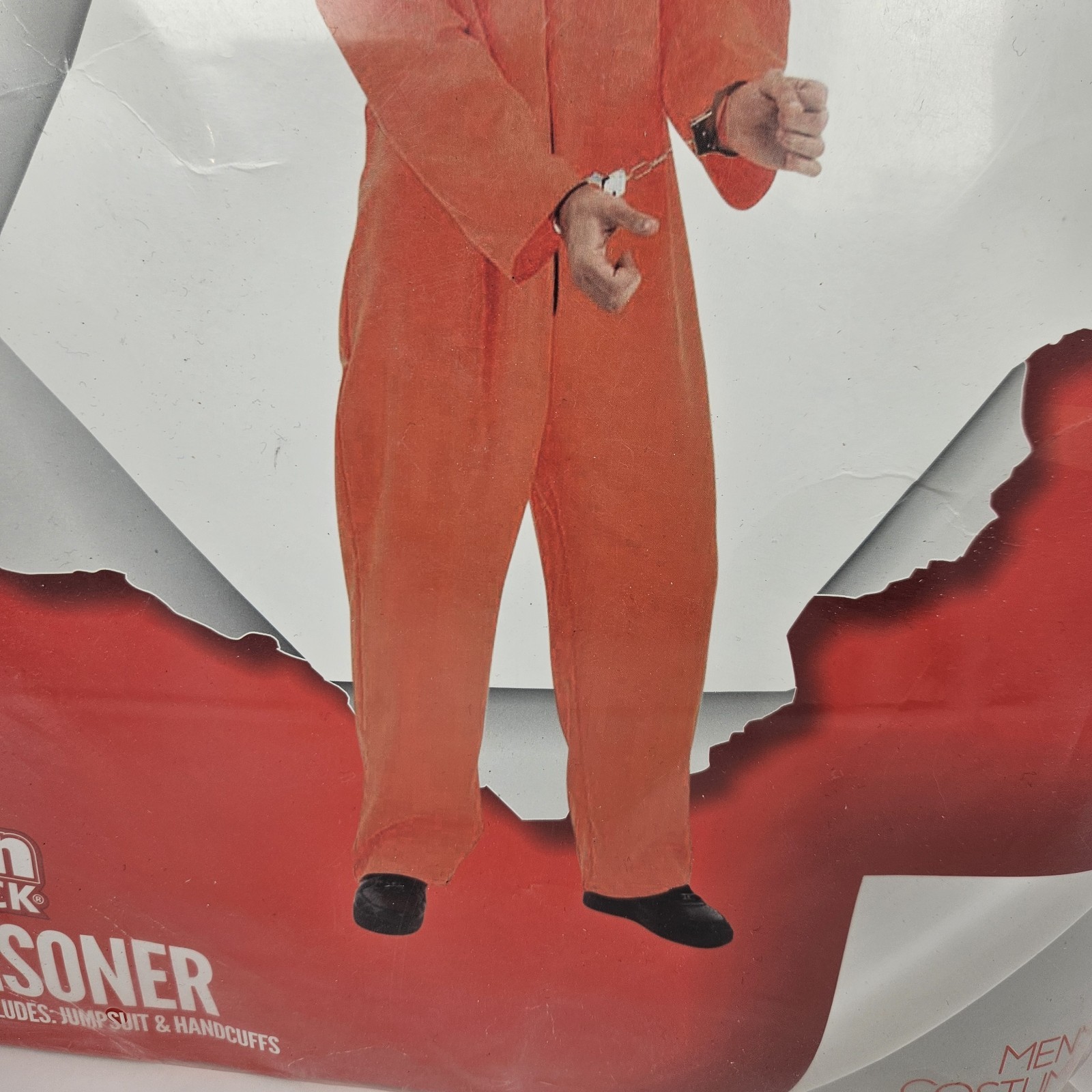 Morph Costumes Men’s Large Orange Prisoner Adult Convict Jail Jumpsuit/Handcuffs