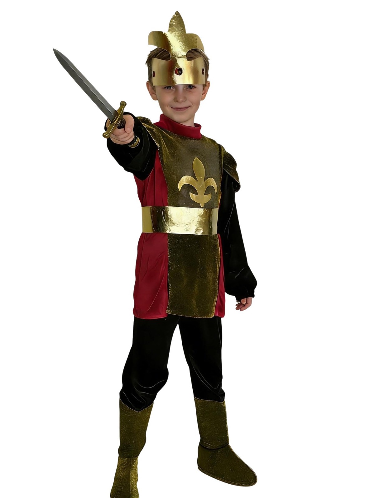 Kids Boys Set Long Sleeved Outfit Accessories Costume Performance Prince Roman