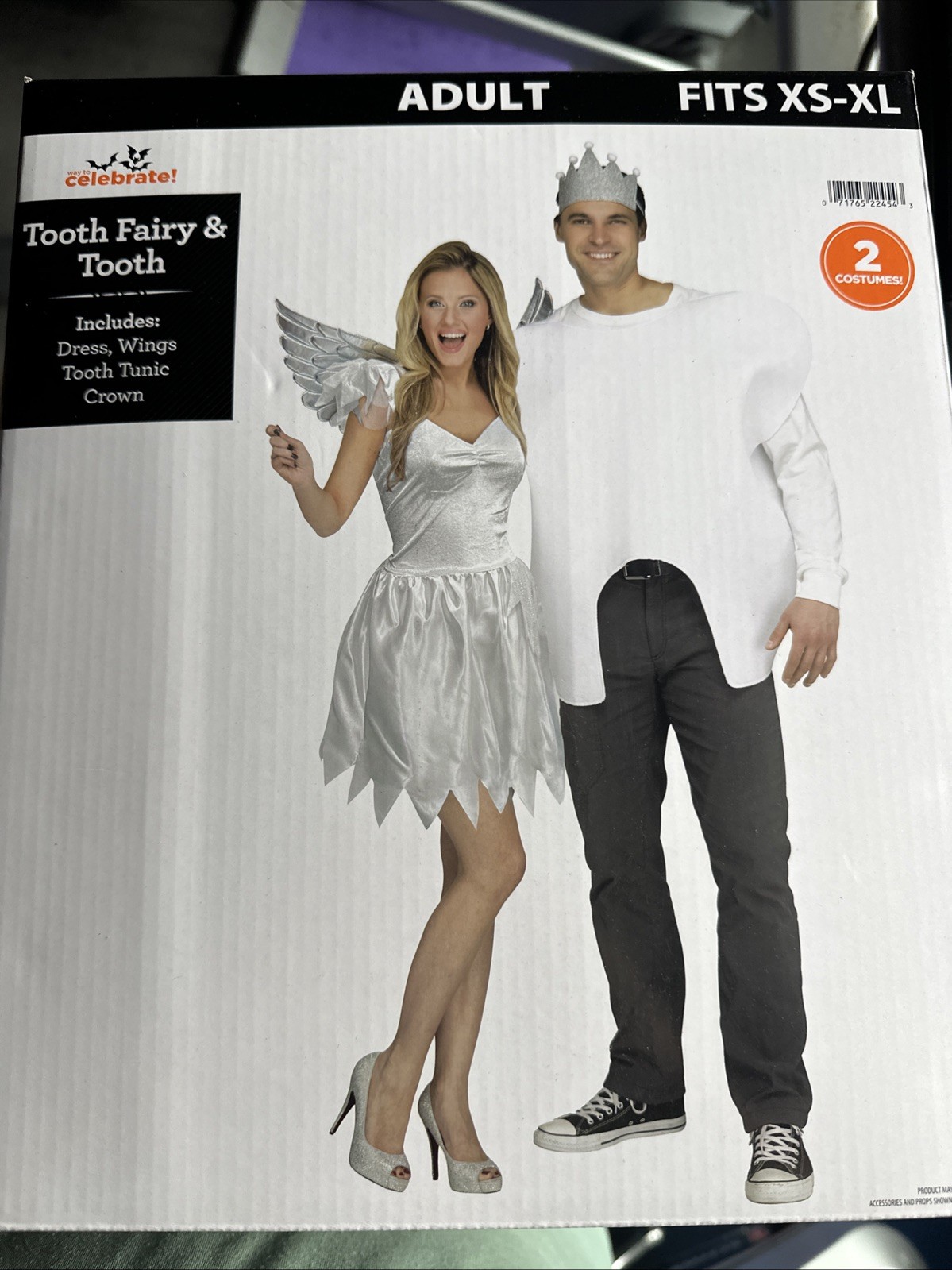 New! Halloween Adult Mens Womens Tooth And Tooth Fairy One Size