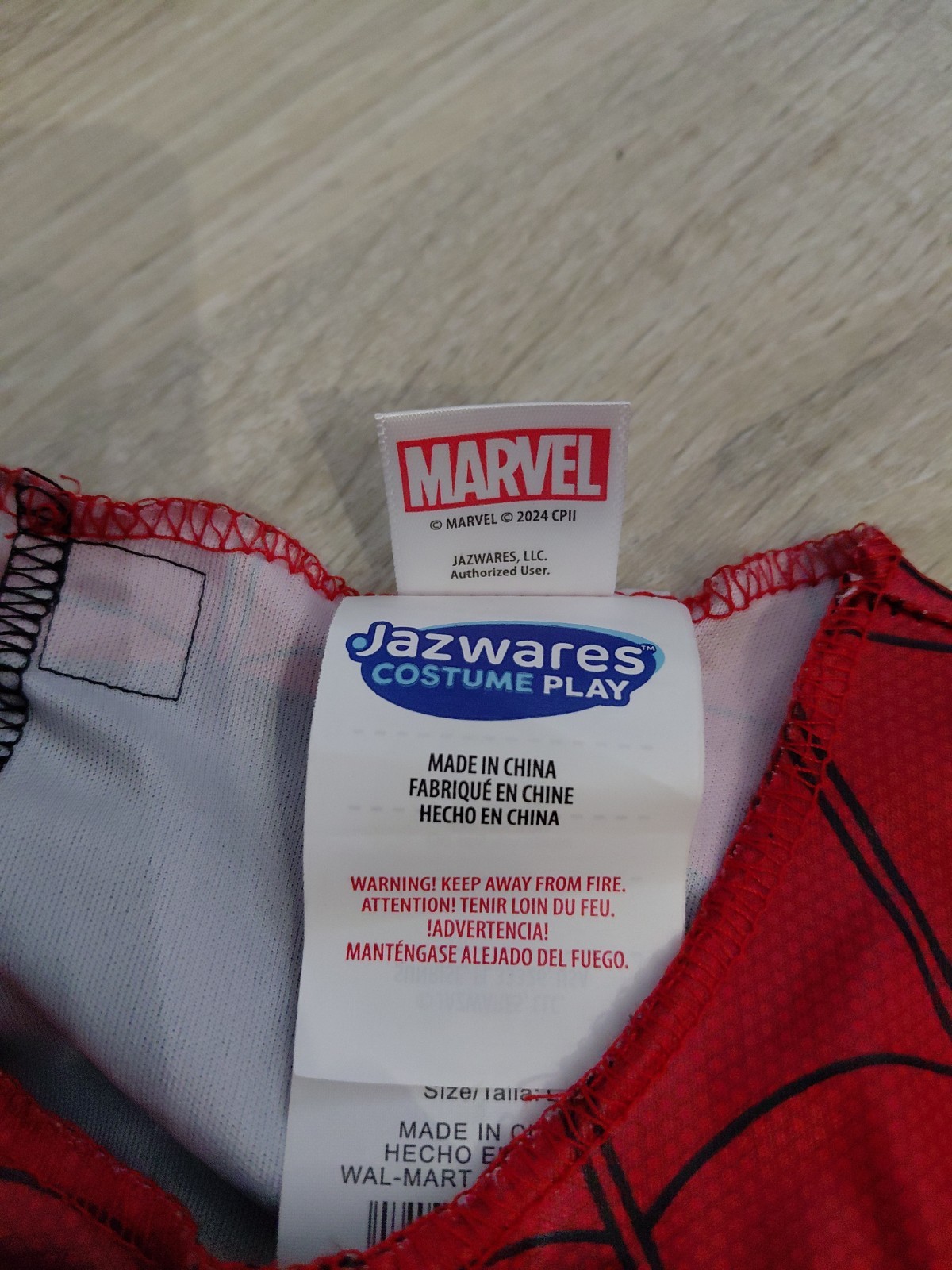 Jazwares Marvel SPIDER-MAN Child Large Costume Jumpsuit Only