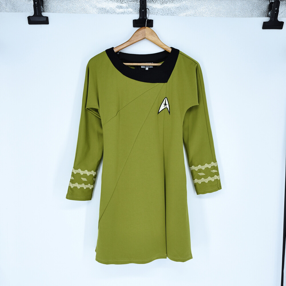 Cosplay TOS Female Duty Uniforms The Original Series Blue Gold Red Dress Costume