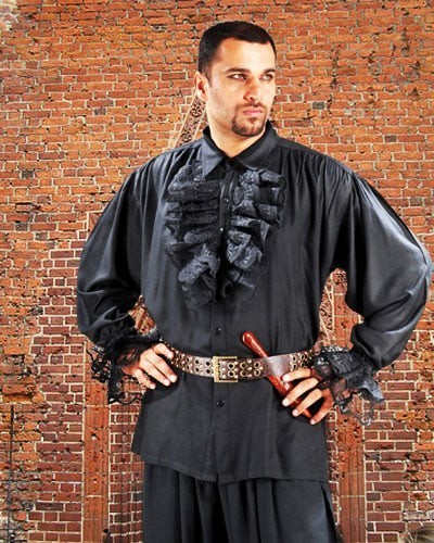 The Pirate Dressing C1090 John Calles Shirt- Black – 2XL