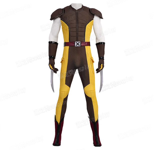 Deadpool & Wolverine Wolverine Costume Men Brown Ver. Jumpsuit Halloween Cosplay