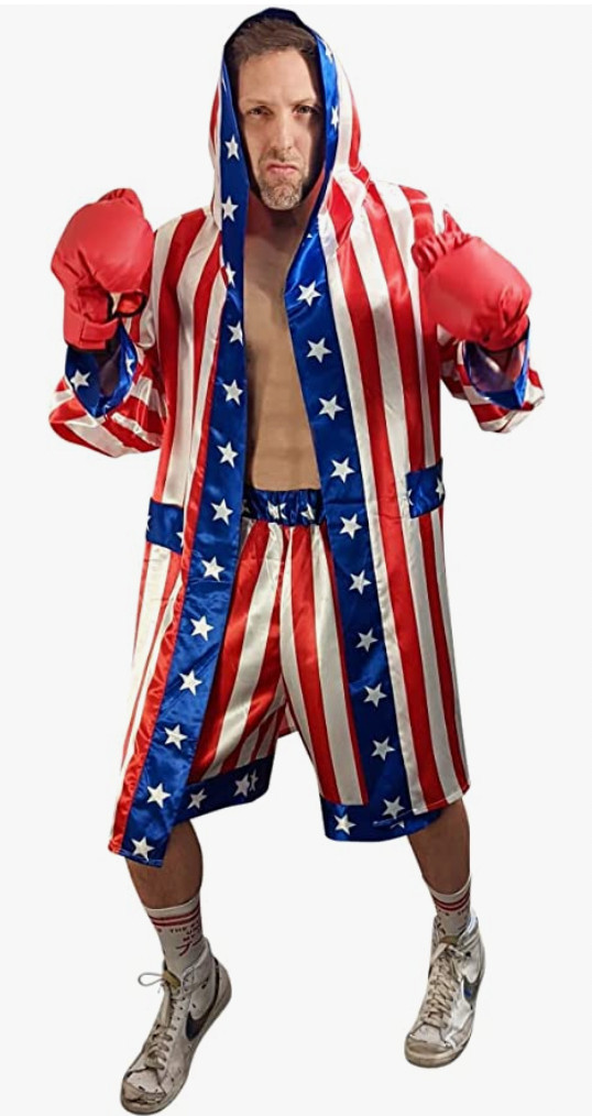 American Flag Boxing Costume – Everything Included – USA Robe – American Flag St