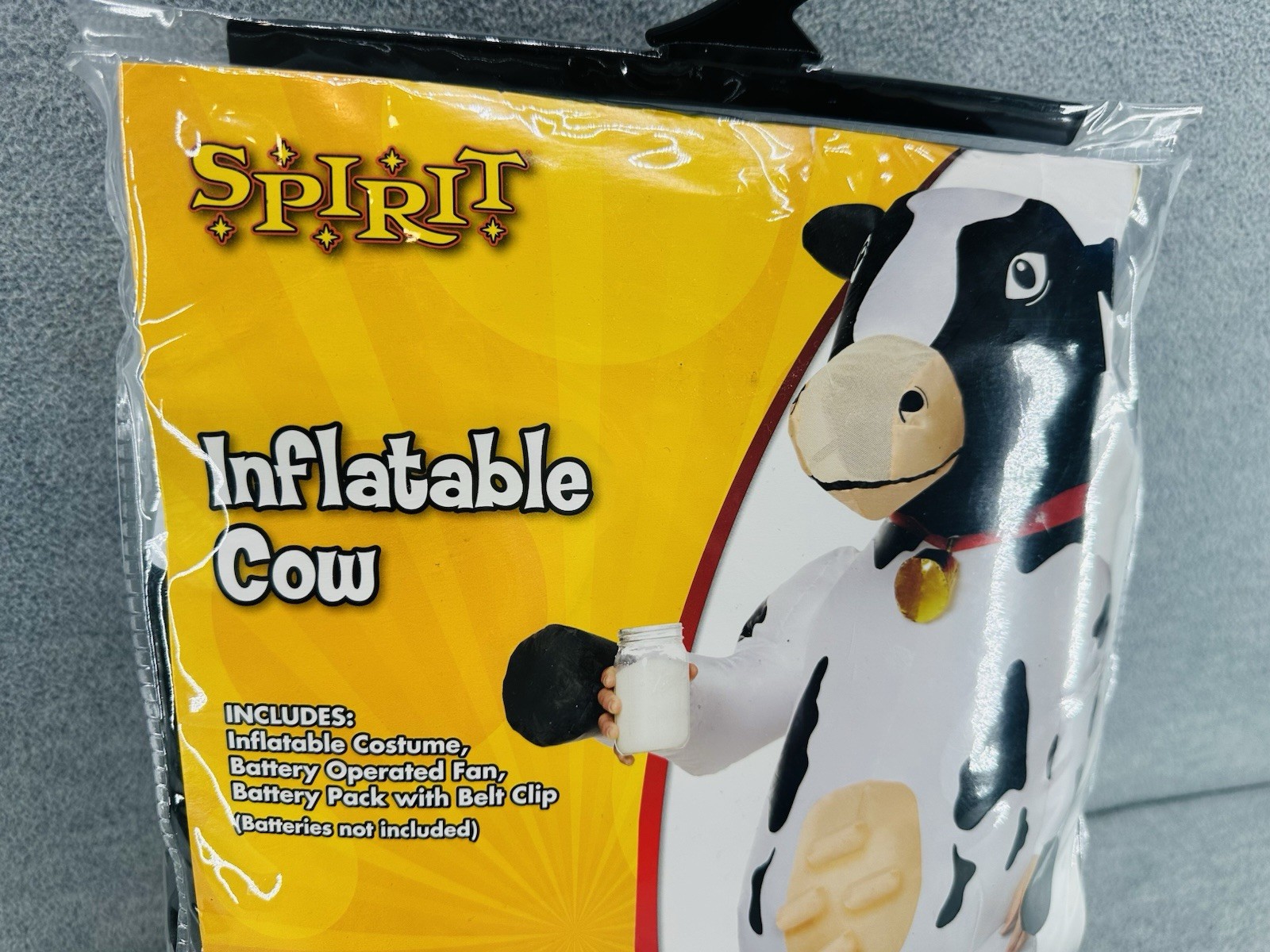 SPIRIT – Halloween Inflatable Cow Costume Adult Size (MISSING BATTERY BOX) Z3
