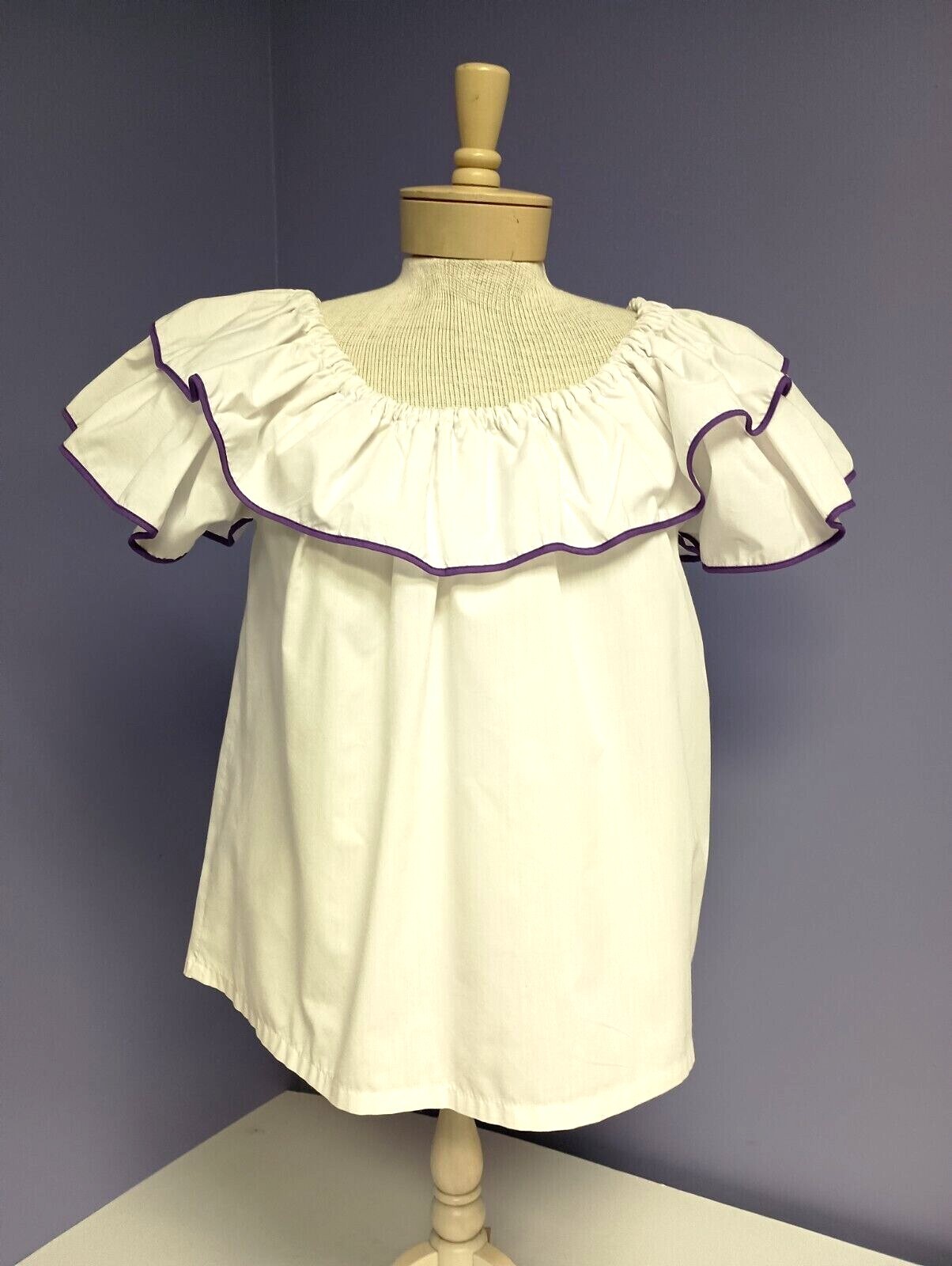 Blouse Ruffled Peasant Blouse 50’s Costume & Multi Use Accessory Top Assorted