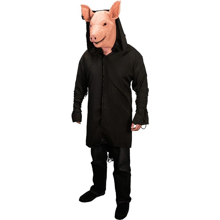 Spiral: Book of Saw Black Hooded Trench Coat Mens Halloween Costume Trick Treat
