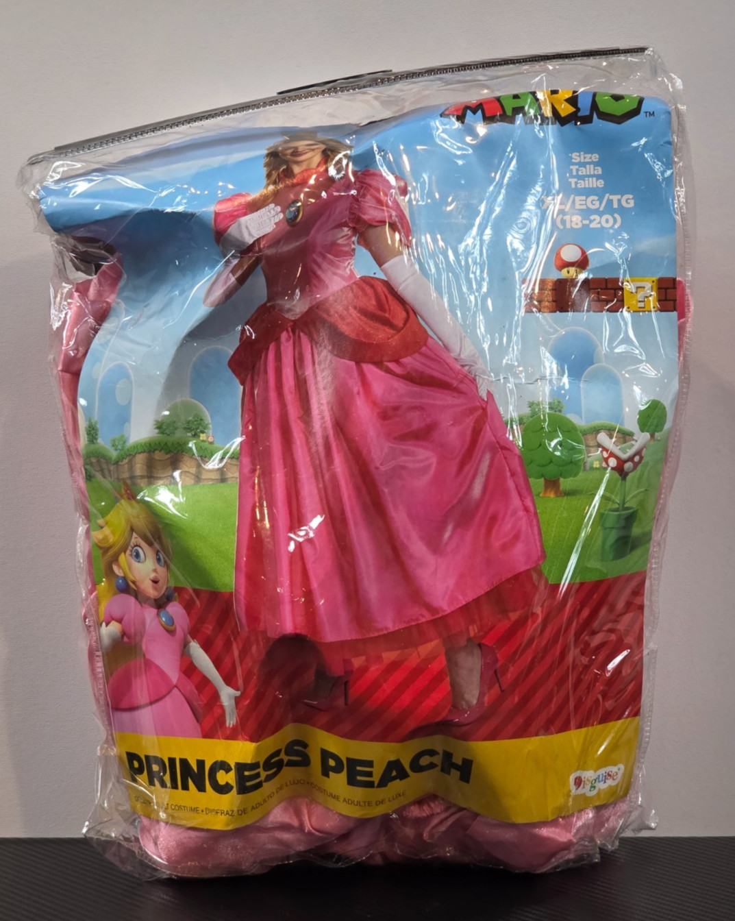 Disguise Super Mario Princess Peach Elevated Adult Women Costume XL #164589F