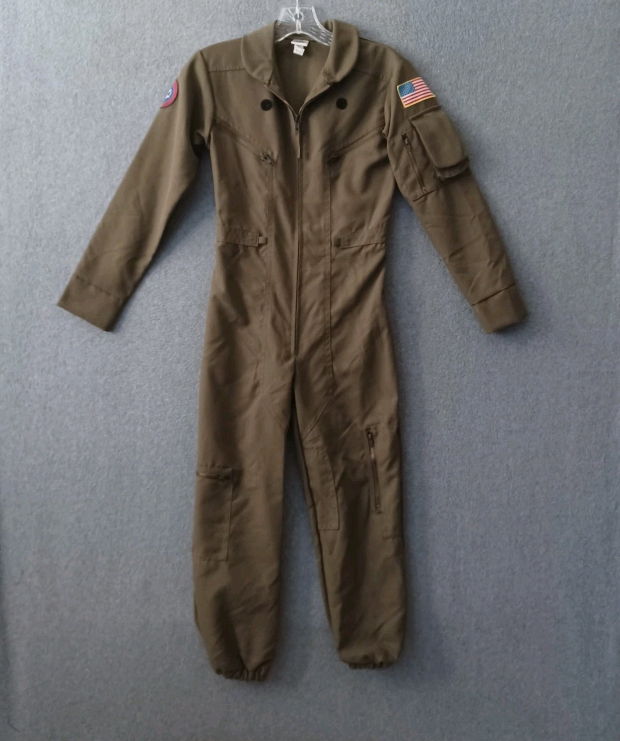 Top Gun Maverick Flight Suit Youth Medium Olive Green Uniform Halloween Costume