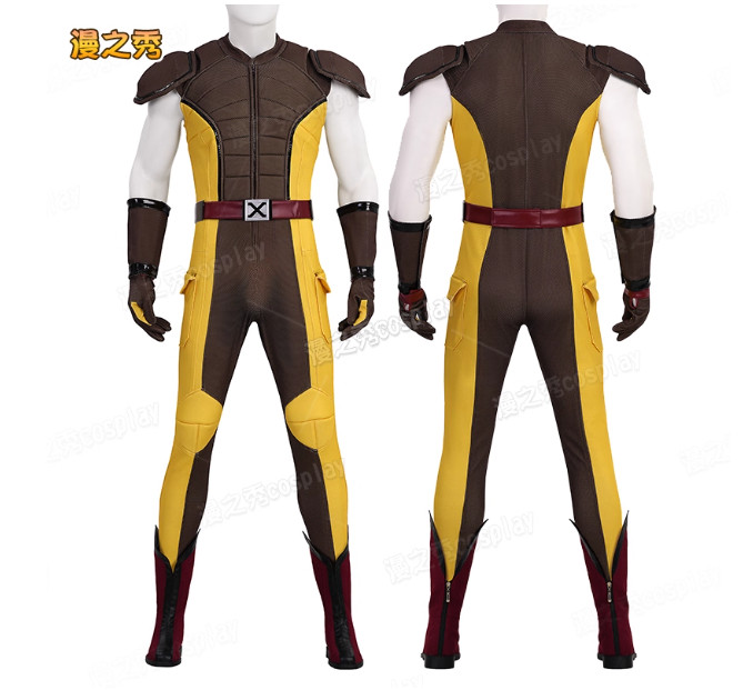 Deadpool & Wolverine Wolverine Costume Men Brown Ver. Jumpsuit Halloween Cosplay