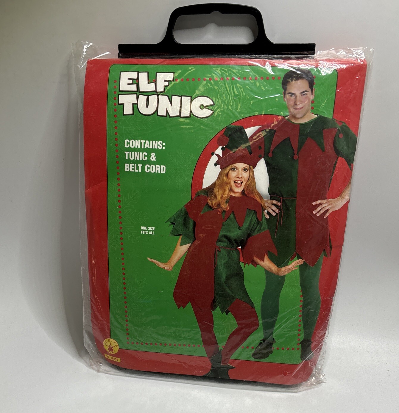 NWT Rubie’s Elf Tunic Adult One Size Fits All 2 Piece Plus Xmas Elf Hat W/ Bells