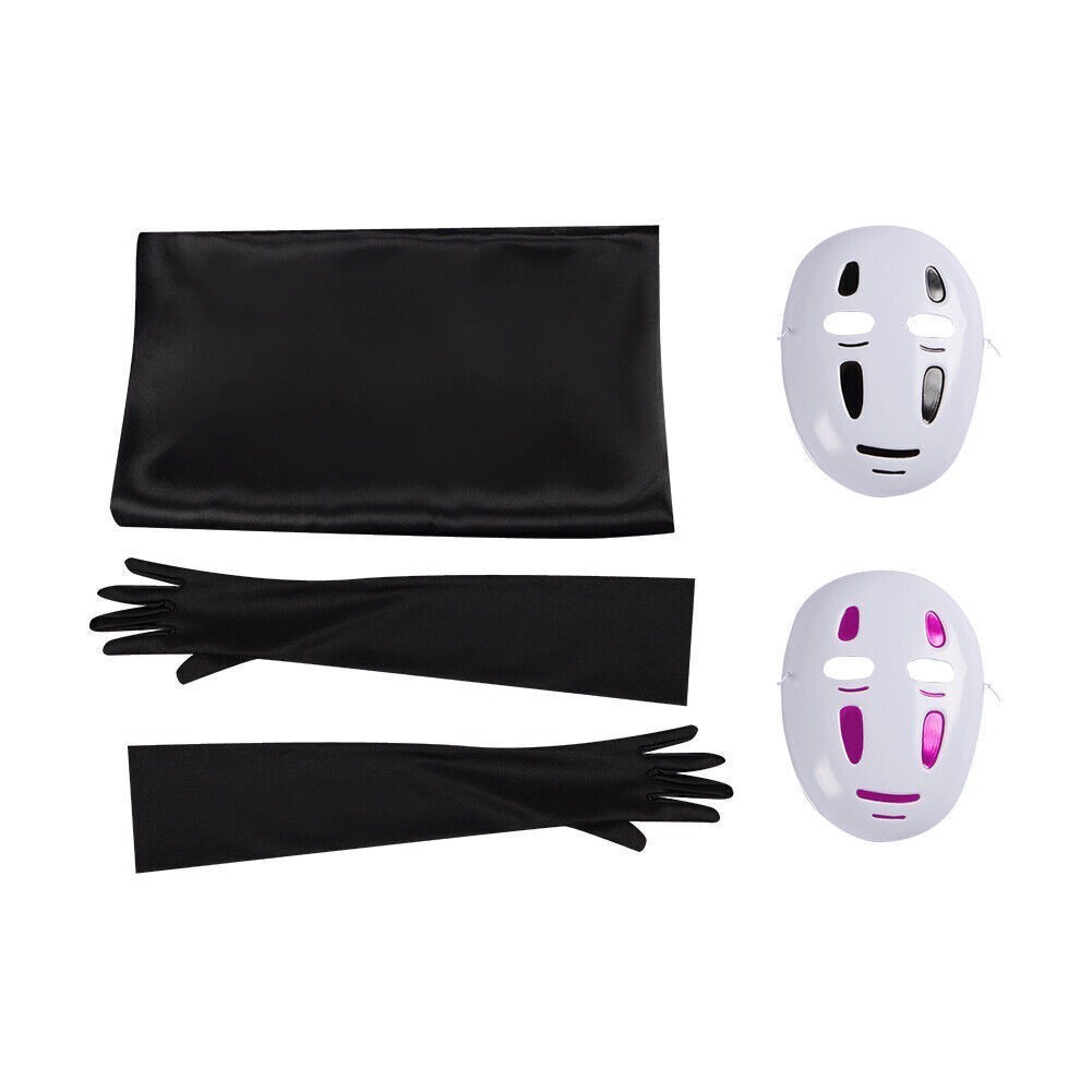 No Face Male Cosplay Costume Mask Halloween Party Robes Suit Mask Fancy Dress