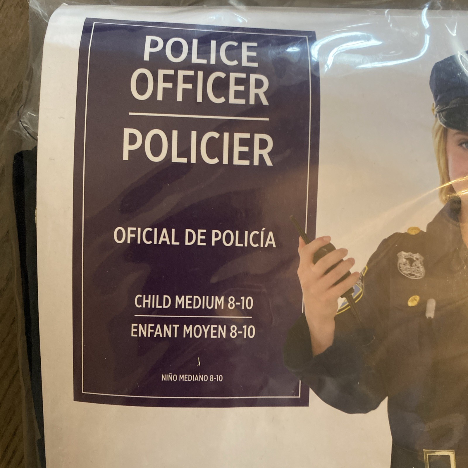 Police Office Kid’s Halloween Costume Size Medium 8-10